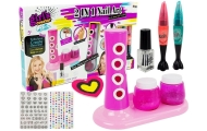 Nail Painting Set Glitter Dispenser Coloured Stickers