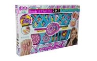 Set of 2 in 1 Bracelet Making and Nail Painting Beads Nail Lacquers