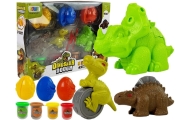 Play Daugh Dinosaurs Eggs Mould 12 Pieces 4 Colours