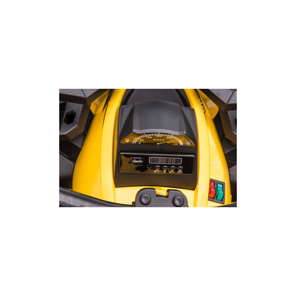 Elektrinis keturratis QLS-3288, Yellow-Elektromobiliai vaikams, Keturračiai ir bagiai-e-vaikas