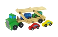 Wooden Green Truck with Trucks Blocks