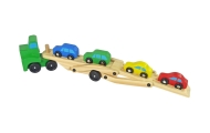Wooden Green Truck with Trucks Blocks