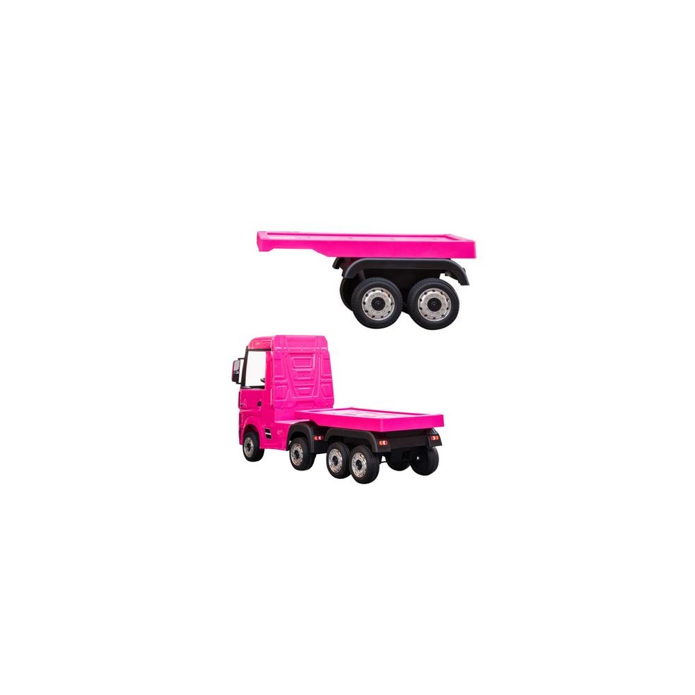Puspriekabė HL358 Mercedes Actros, Pink-Elektromobiliai vaikams, Sunkvežimiai-e-vaikas