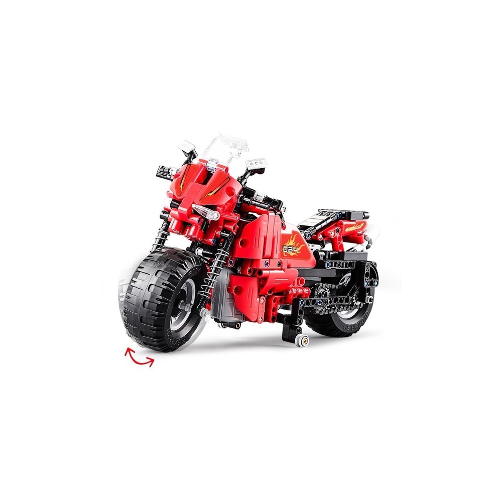 Konstruktorius CADA nuotolinio valdymo motociklas 2.4G, 484 el.