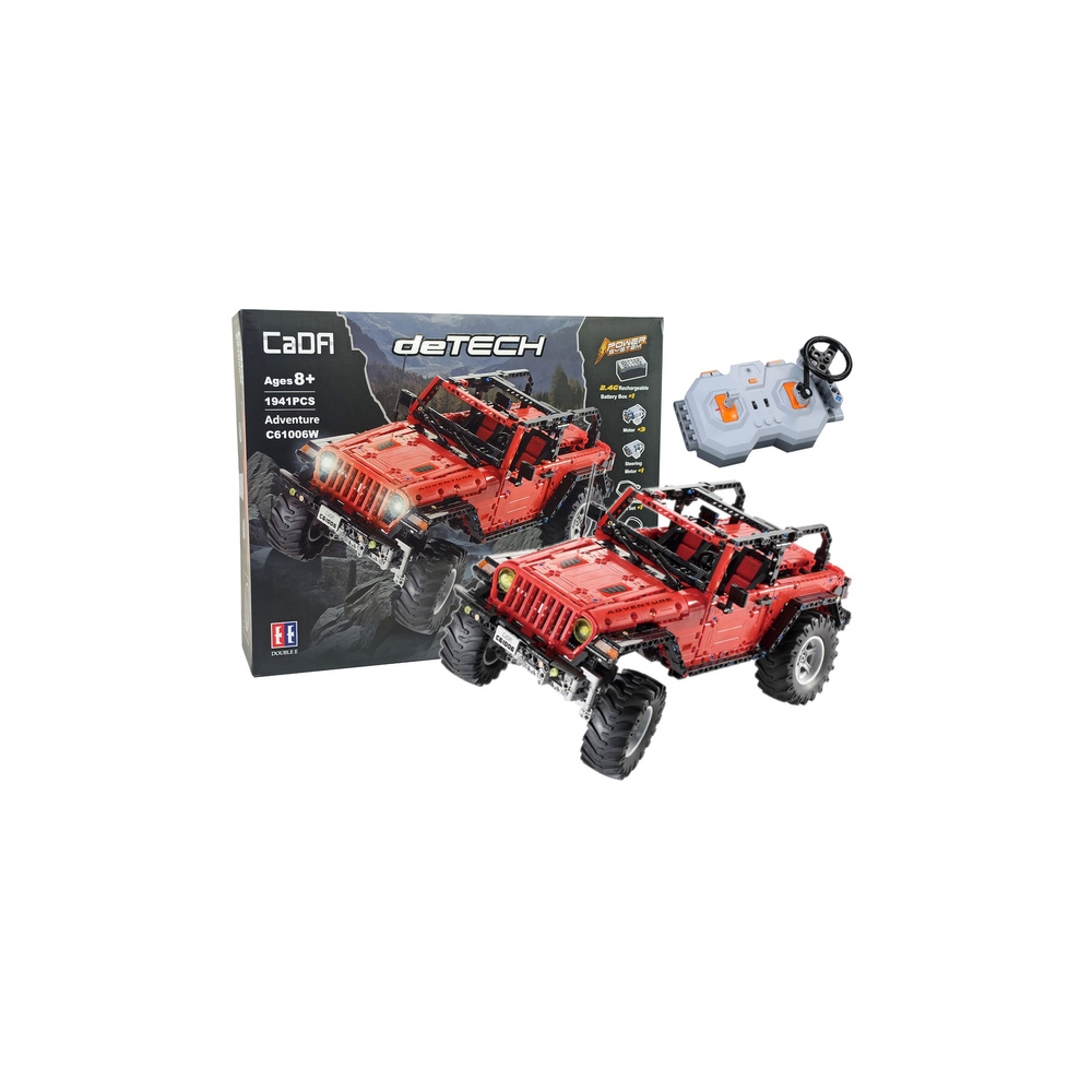 Construction Blocks Auto Off-Road Remote Controlled Red 1941 Elements