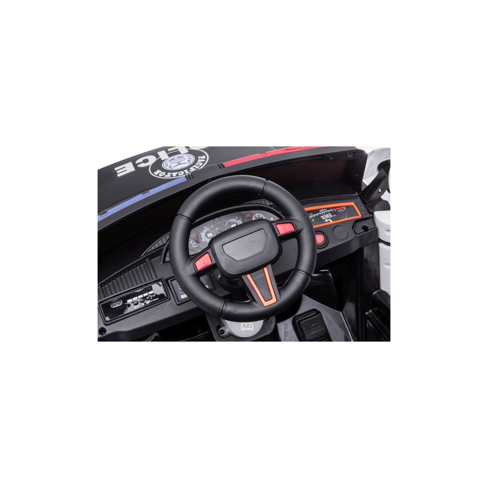 Elektromobilis BBH-021 Policija, White-Elektromobiliai vaikams, Visureigiai-e-vaikas