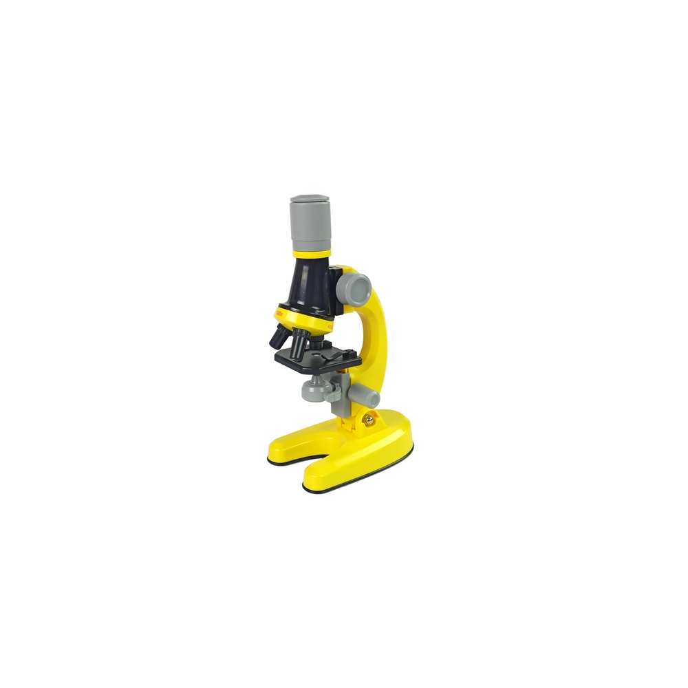 Mikroskopas mokslininkui mokomasis rinkinys geltonas 100x 400x 1200x