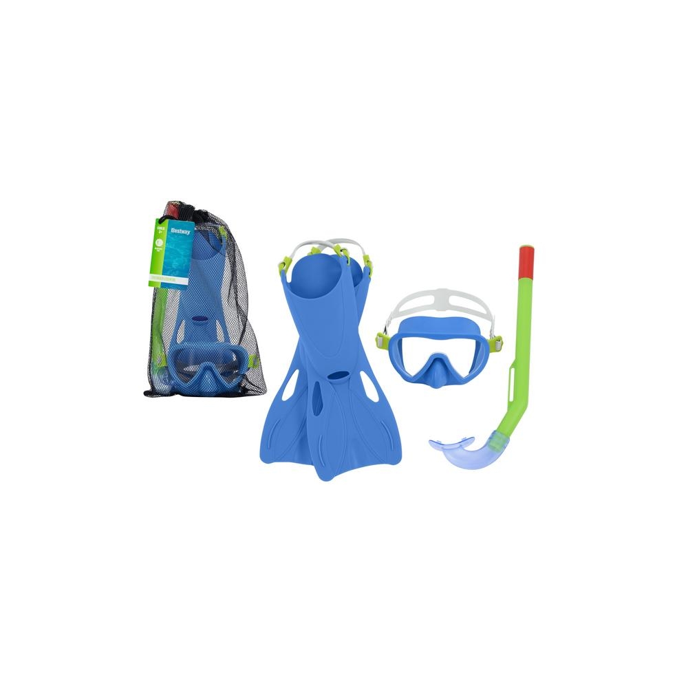Diving Kit Blue Mask, Fins, Tube Bestway 25039