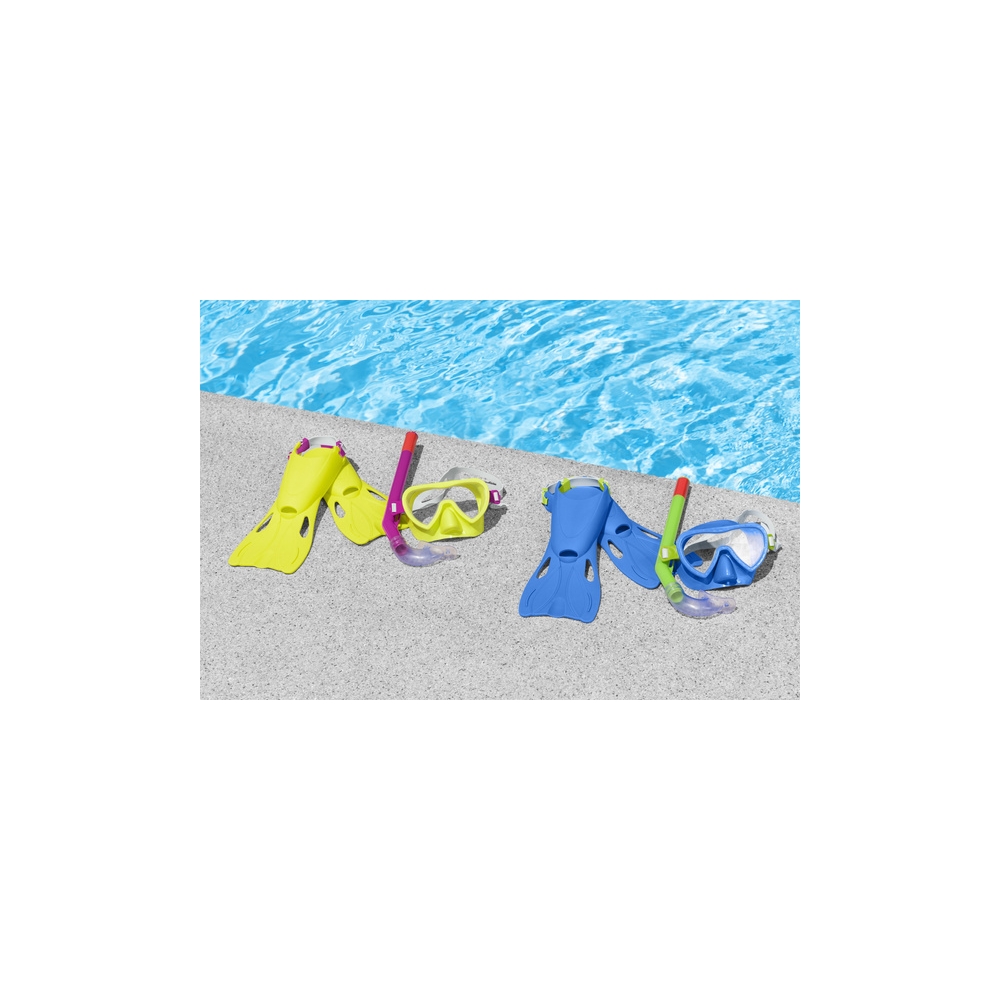 Diving Kit Blue Mask, Fins, Tube Bestway 25039