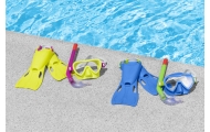 Diving Kit Blue Mask, Fins, Tube Bestway 25039