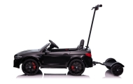 Battery-operated car BMW M5 with platform for parent, black lacquered