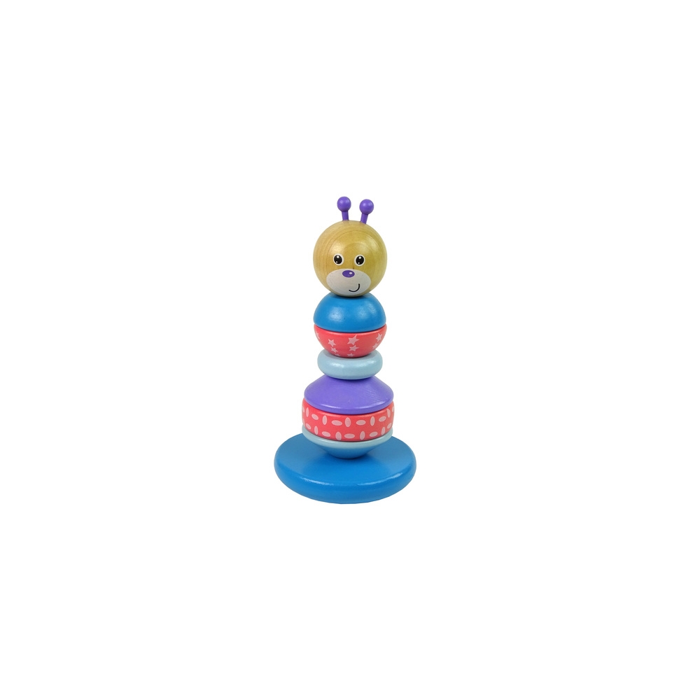 Wooden Teddy Bear Educational Pyramid Balancing Tower