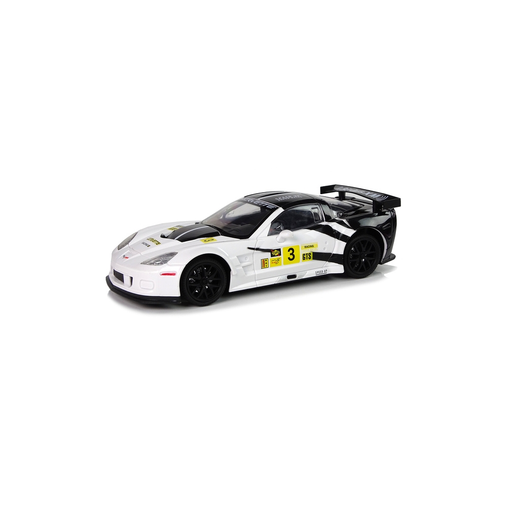 Nuotoliniu būdu valdomas Lenktyninis sportinis automobilis R/C 1:18 Corvette C6.R 2.4 G Lights, White