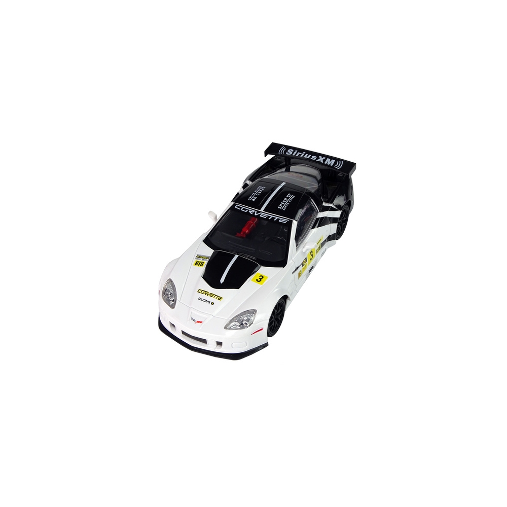 Nuotoliniu būdu valdomas Lenktyninis sportinis automobilis R/C 1:18 Corvette C6.R 2.4 G Lights, White