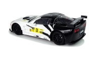 Racing Sports Car R/C 1:18 Corvette C6.R White 2.4 G Lights