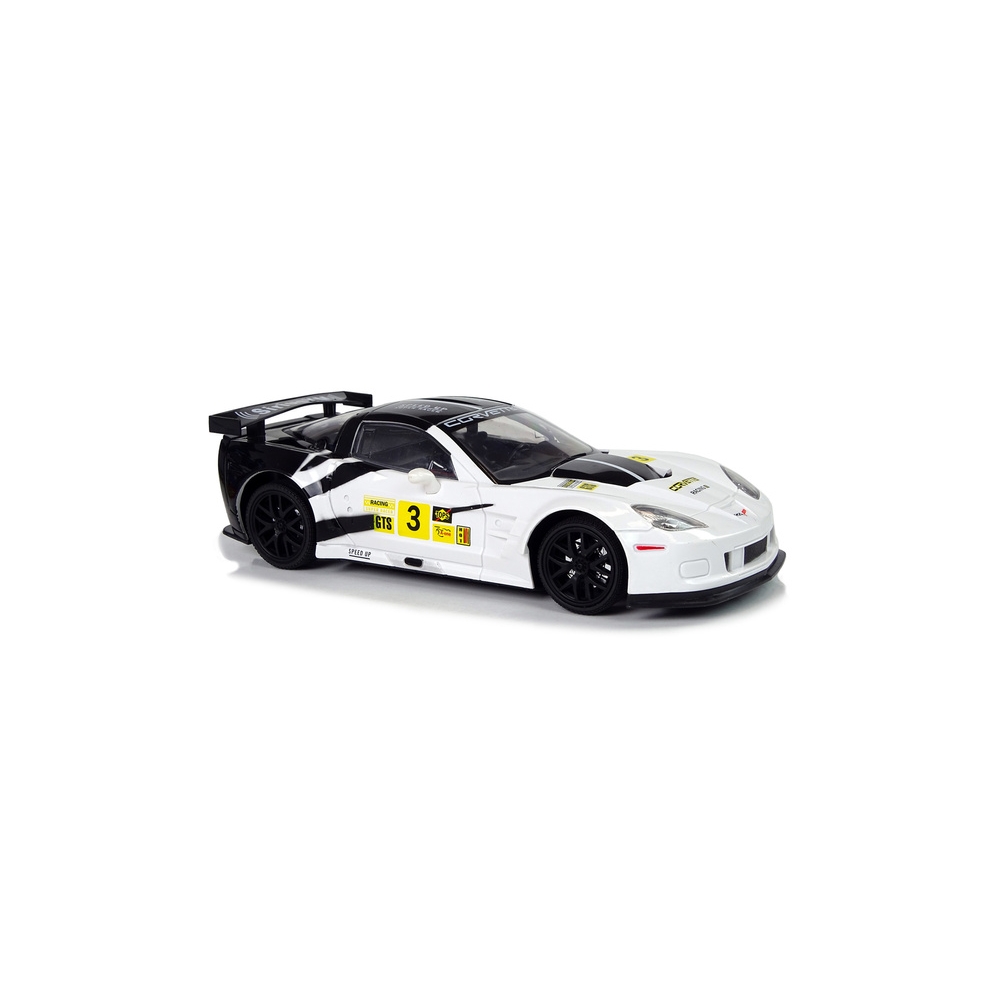 Nuotoliniu būdu valdomas Lenktyninis sportinis automobilis R/C 1:18 Corvette C6.R 2.4 G Lights, White