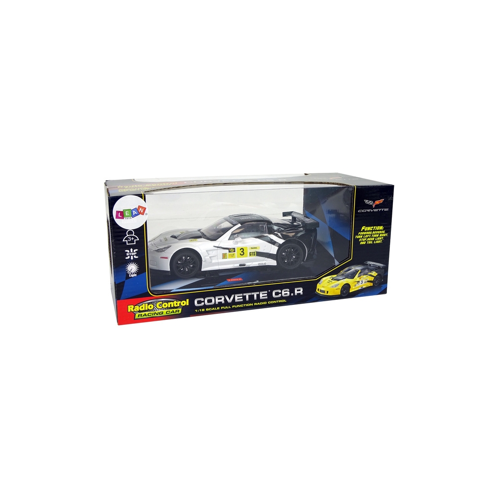 Nuotoliniu būdu valdomas Lenktyninis sportinis automobilis R/C 1:18 Corvette C6.R 2.4 G Lights, White