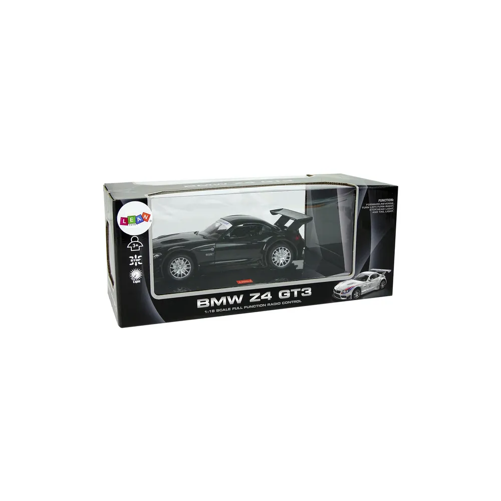 Nuotoliniu būdu valdomas sportinis automobilis R/C 1:18 BMW Z4 GT3 2.4 G žibintai, Juodas