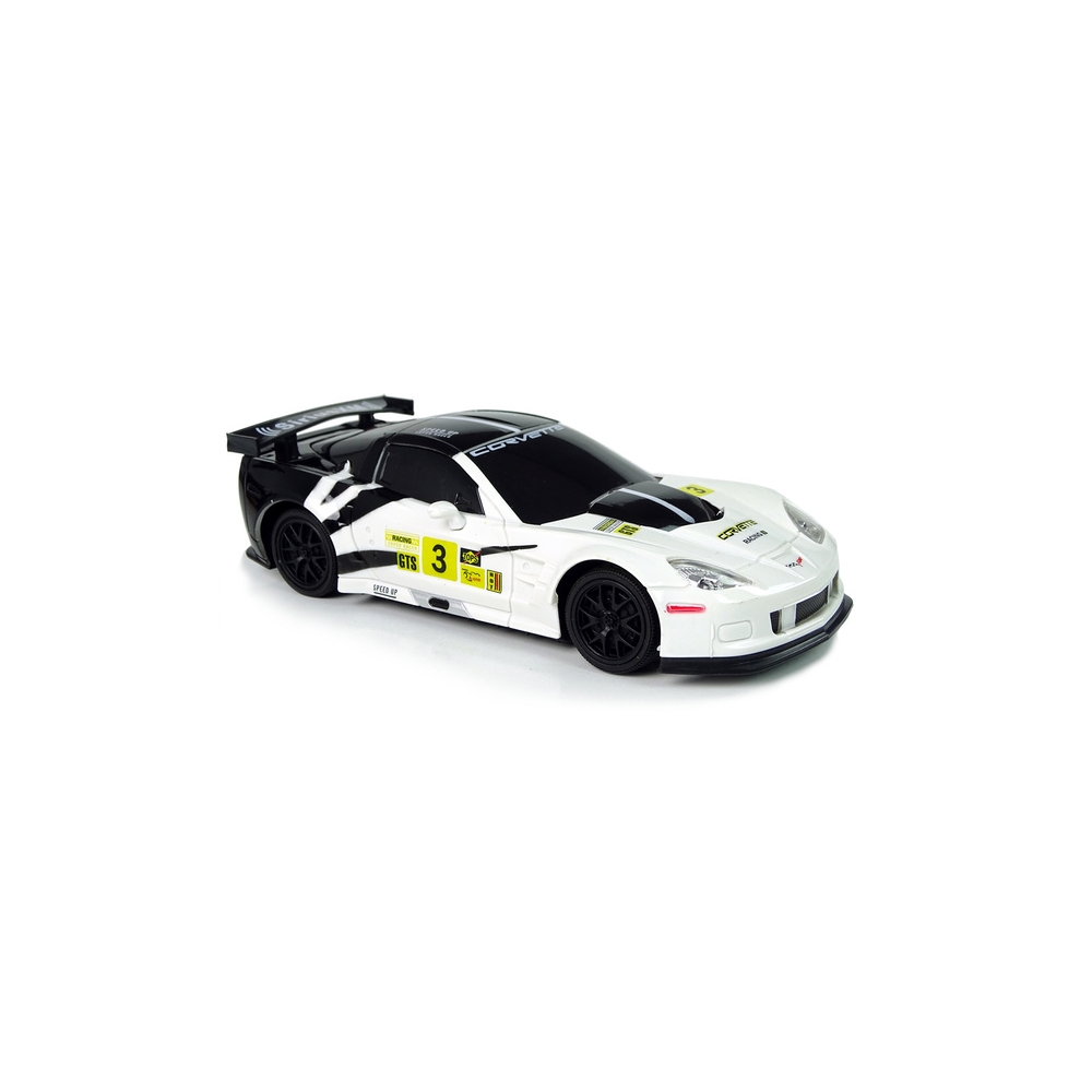 Nuotoliniu būdu valdomas Lenktyninis sportinis automobilis R/C 1:24 Corvette C6.R 2.4 G Lights, White