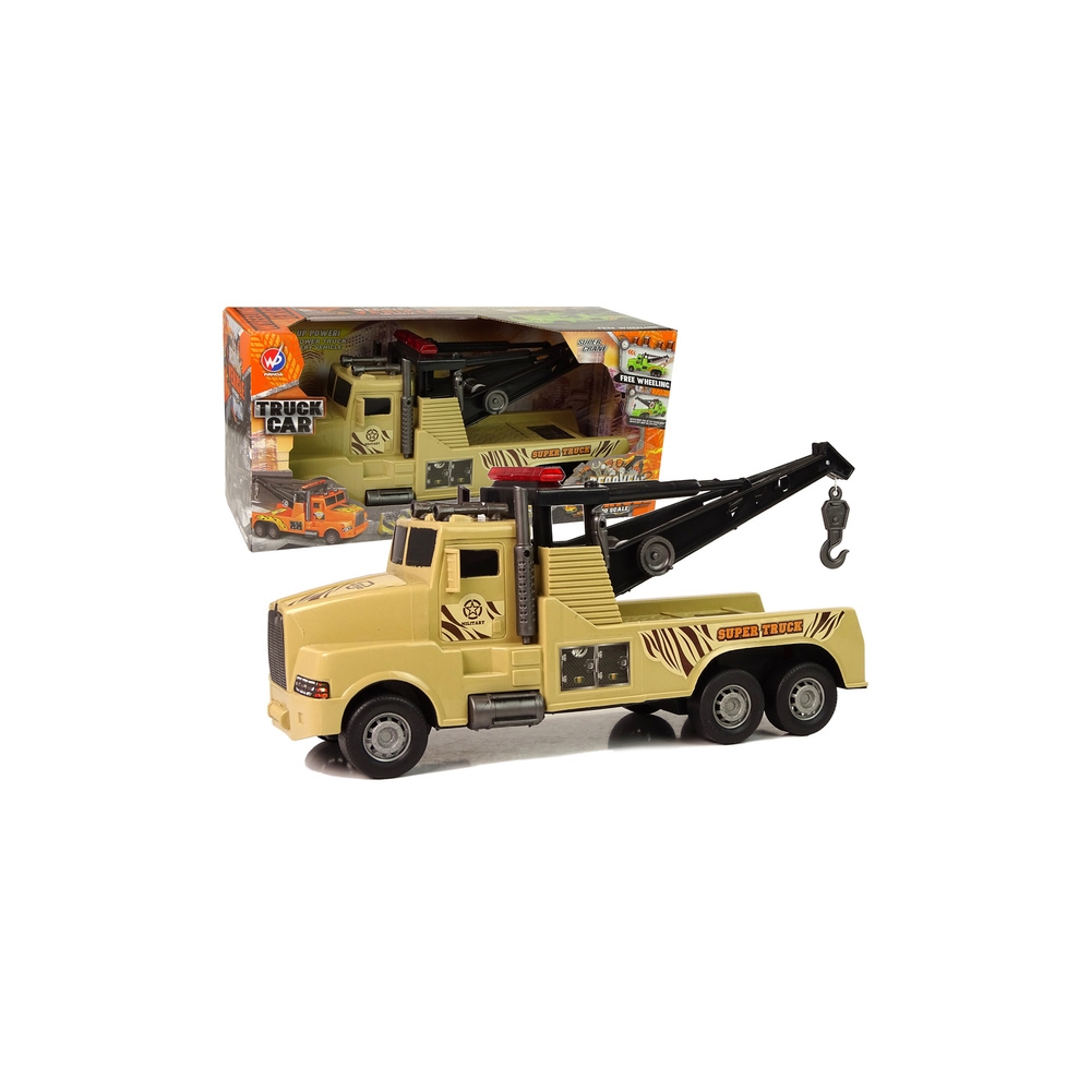 Auto Tow Truck Roadside Assistance 1:10 Rope Brown