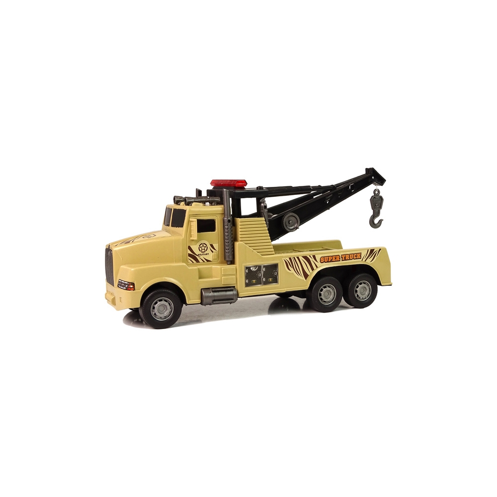 Auto Tow Truck Roadside Assistance 1:10 Rope Brown