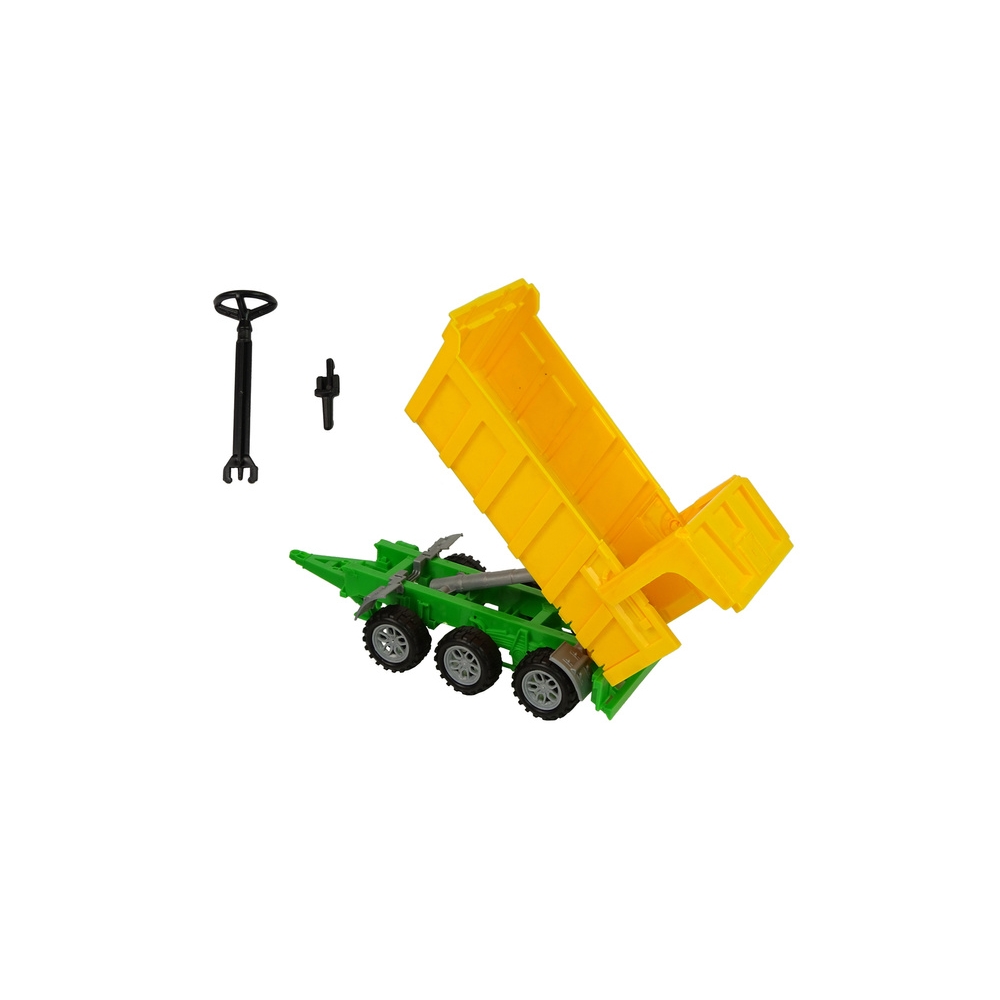 Traktorius su geltona priekaba 50 cm-Žaislai, Auto ir transporto žaislai, Traktoriai-e-vaikas