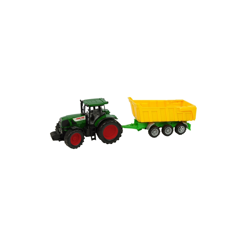 Traktorius su geltona priekaba 50 cm-Žaislai, Auto ir transporto žaislai, Traktoriai-e-vaikas