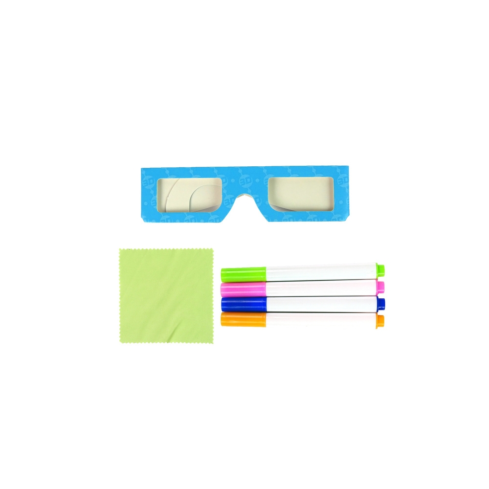 Magiškai apšviesta lenta 3D akiniai rožinės spalvos