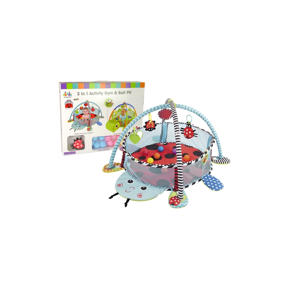 Mokomasis kilimėlis Ladybird playpen kamuoliukai kūdikiui