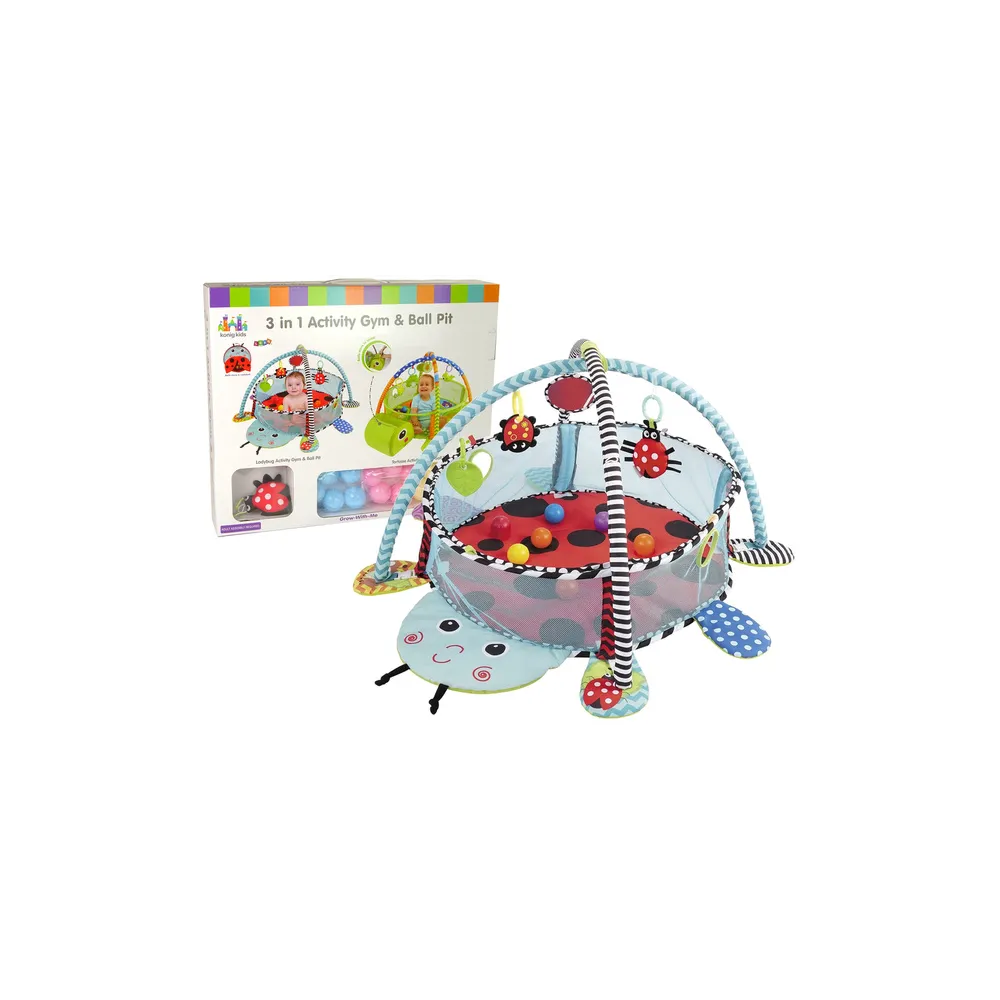 Mokomasis kilimėlis Ladybird playpen kamuoliukai kūdikiui
