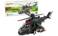 Helikopter Ogromne Skrzydła Światła Czarny Dźwięk Obraca Się