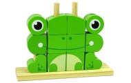 Creative Spatial Wooden Bricks 3D Frog Puzzle
