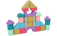 Wooden Bricks Pastel Colours 28 Pieces Castle