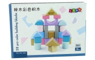 Wooden Bricks Pastel Colours 28 Pieces Castle