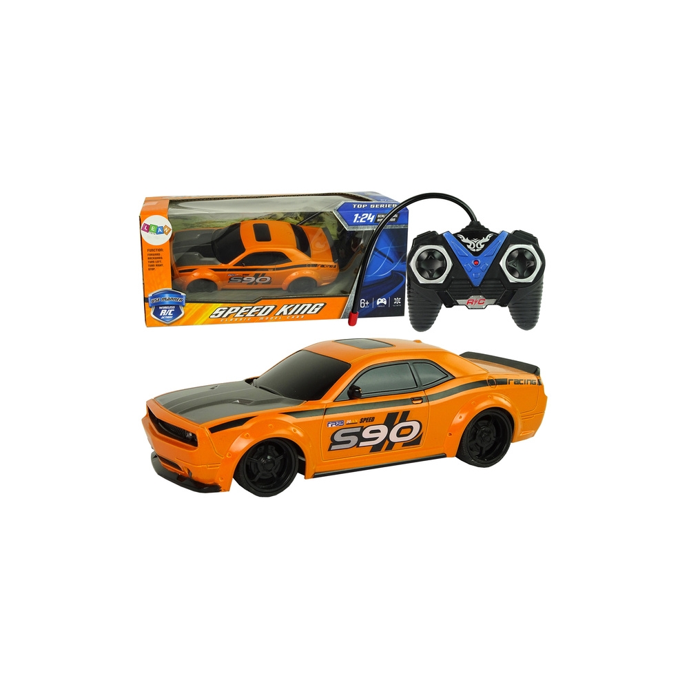 Nuotoliniu būdu valdomas sportinis automobilis 1:24 Racing Orange 27 R/C Pilot-Žaislai, Auto ir transporto žaislai, Valdomos rad