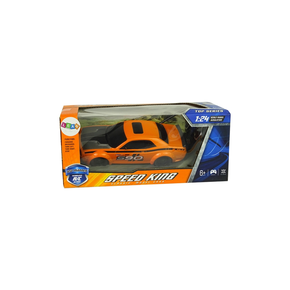Nuotoliniu būdu valdomas sportinis automobilis 1:24 Racing Orange 27 R/C Pilot-Žaislai, Auto ir transporto žaislai, Valdomos rad