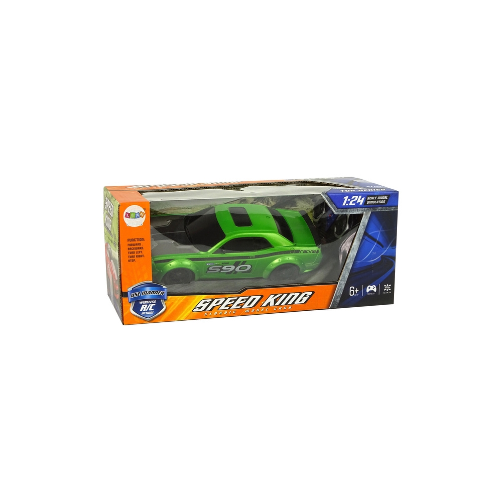 Nuotolinio valdymo sportinis automobilis 1:24 Racing Green-Žaislai, Auto ir transporto žaislai, Valdomos radijo bangomis-e-vaika
