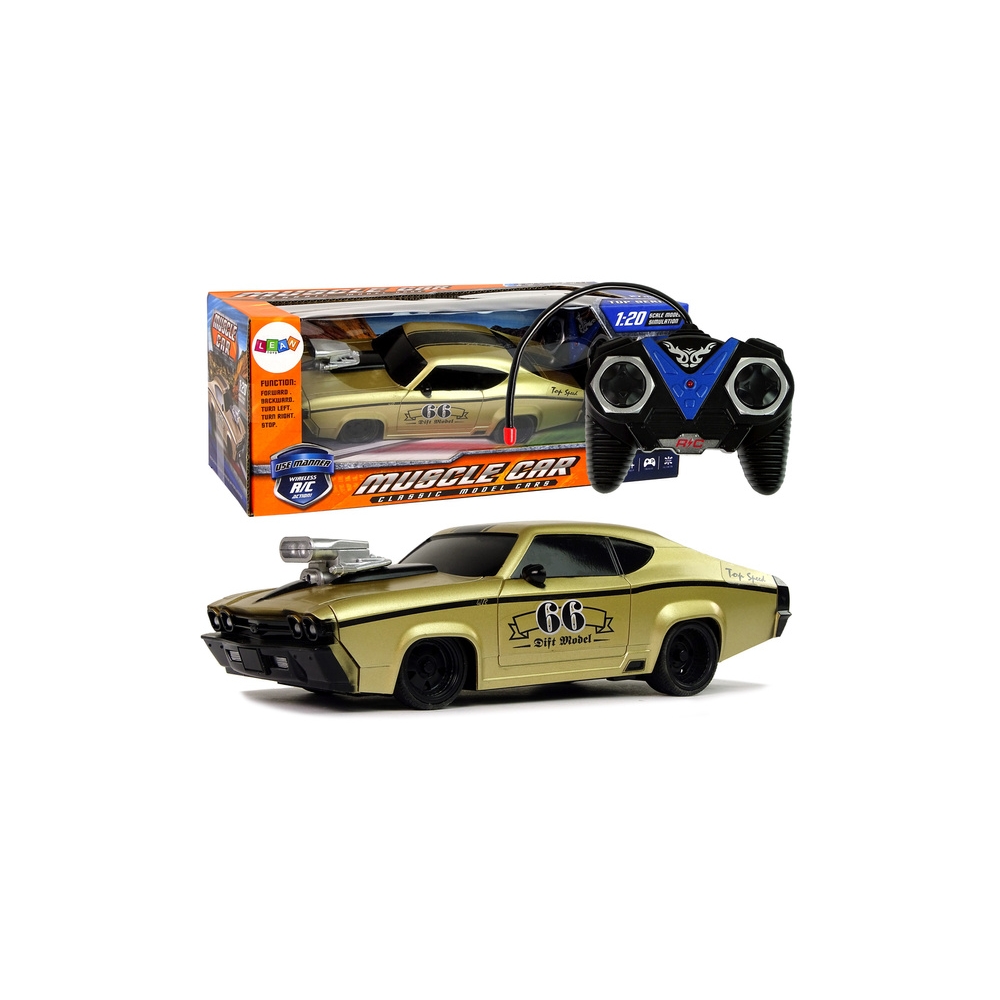 Nuotolinio valdymo sportinis automobilis Classic 1:20 Gold Pilot-Žaislai, Auto ir transporto žaislai, Valdomos radijo bangomis-e
