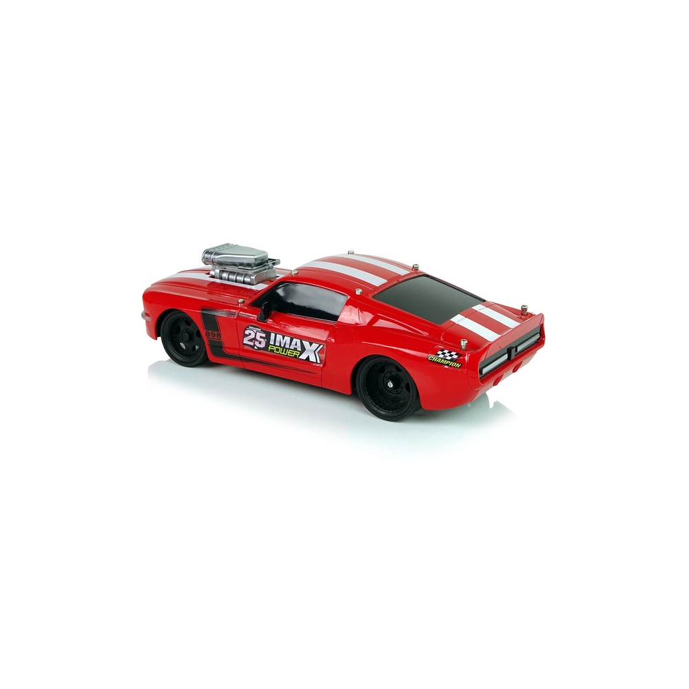 Sportinis automobilis R/C 1:16 Raudona/Balta-Žaislai, Auto ir transporto žaislai, Valdomos radijo bangomis-e-vaikas