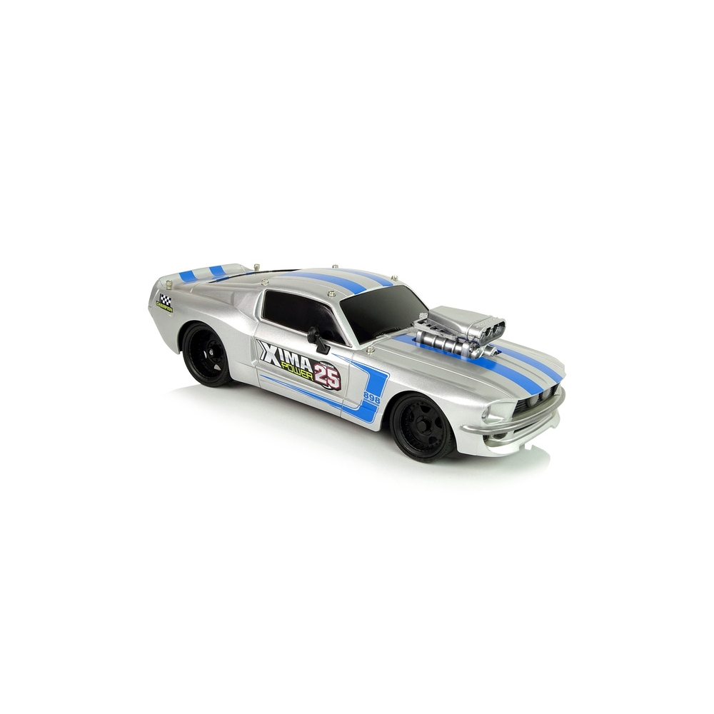 Auto Sportowe R/C 1:16 Srebrne Niebieskie Pasy Pilot