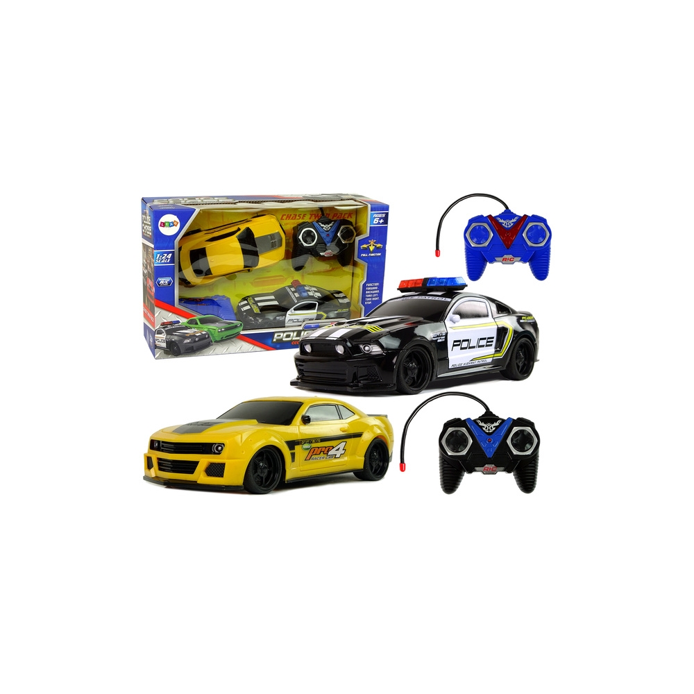 Autka R/C Pościg Policyjny Patrol Żółte Auto Sportowe Piloty