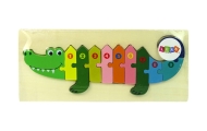 Set of Wooden Puzzles Crocodile Numbers