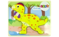 Wooden Puzzle Dinosaur Stegosaurus Yellow