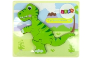 Medinė dėlionė dinozauras Žalias