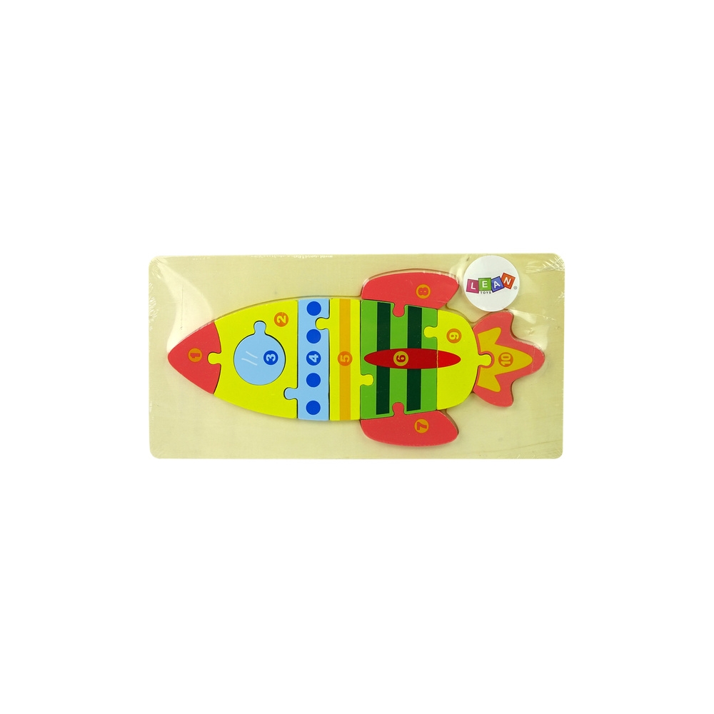 Medinių dėlionių rinkinys "Rocket Numbers