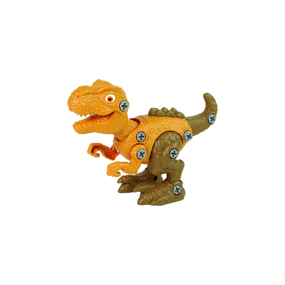 Tyrannosaurus Rex dinozaurų rinkinys su kiaušiniu "pasidaryk pats" atsuktuvu oranžinis