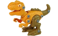 Tyrannosaurus Rex dinozaurų rinkinys su kiaušiniu "pasidaryk pats" atsuktuvu oranžinis