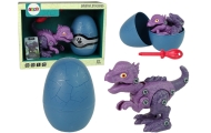 Dinozauro Stygimoloch rinkinys su kiaušiniu DIY atsuktuvu Violetinė
