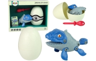 Set Dinosaur Mosasaur with Egg DIY Screwdriver Blue