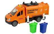 Rubbish Truck with Friction Drive Sound Effects Orange